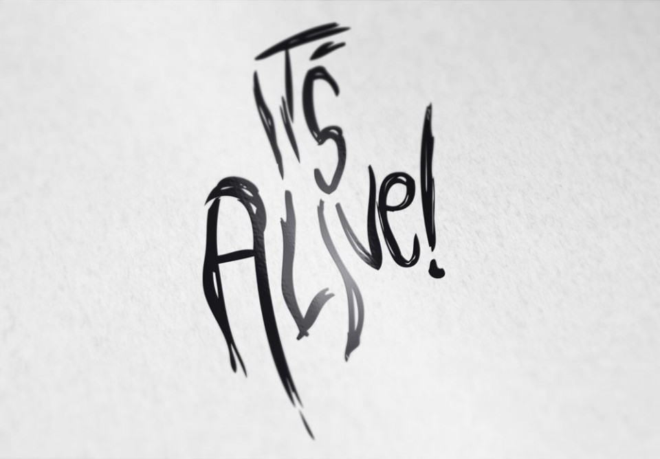 Diseño de packaging de cerveza It's Alive! - Logotipo impreso - Bizarro Gráfico