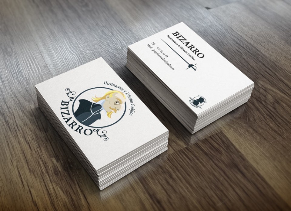 Diseño de tarjetas (Bizarro) - Taco de tarjetas por ambos lados - Bizarro Gráfico