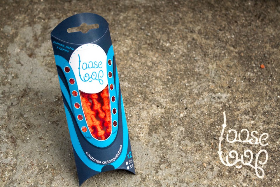 Loose Loop - cordones elásticos, deportivos, autoajustables y sin nudos - Packaging (front) - Bizarro Gráfico
