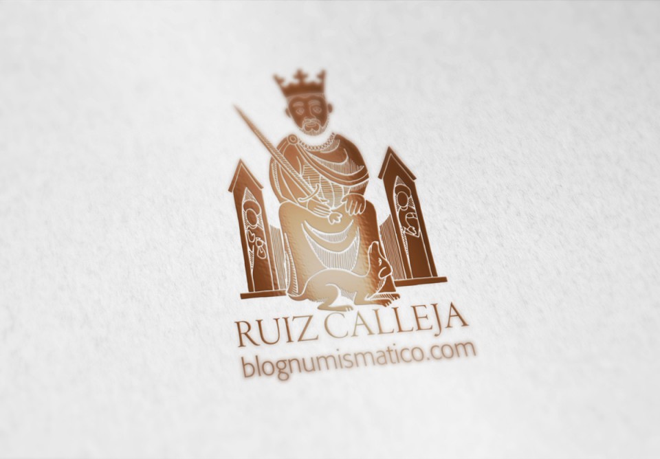 Diseño de logotipo para blognumismatico (versión mancha) - Bizarro Grafico