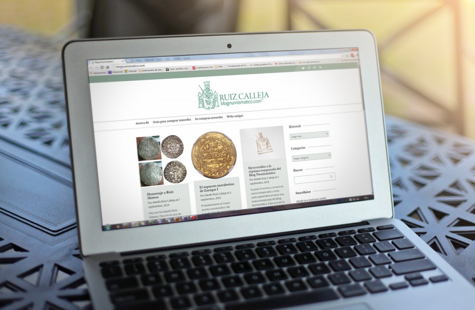 Diseño web para blognumismatico - Bizarro Grafico