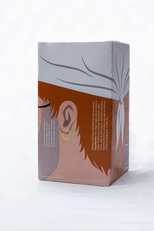 Diseño de packaging Grog (vista lateral) - Bizarro Grafico
