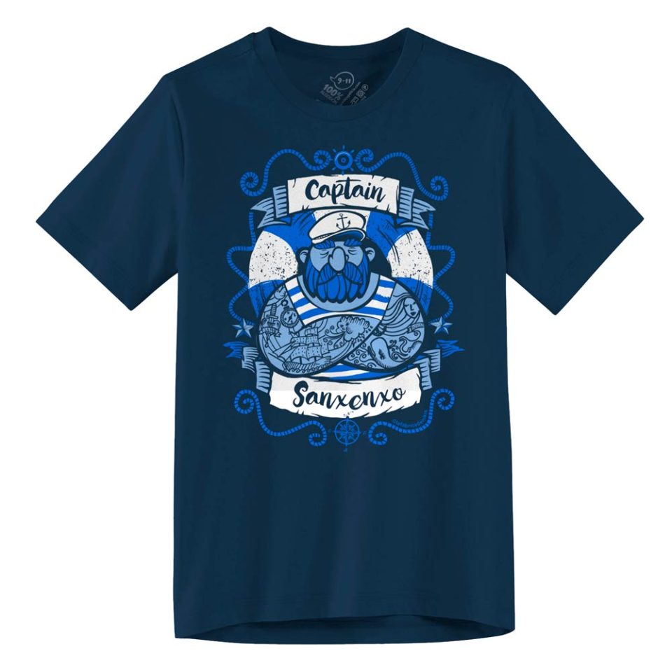 Diseño de camiset marinera, Capitán Cocinillas (niño). Bizarrografico.